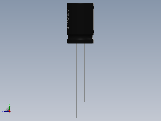 电容器 二极管 电阻器-Capacitor 470uF-16V右视缩略图