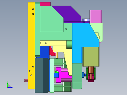 刹车卡钳缸孔加工工装左视缩略图
