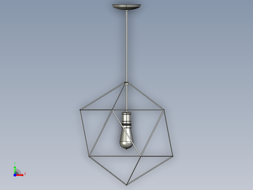 复古吊灯1前视缩略图