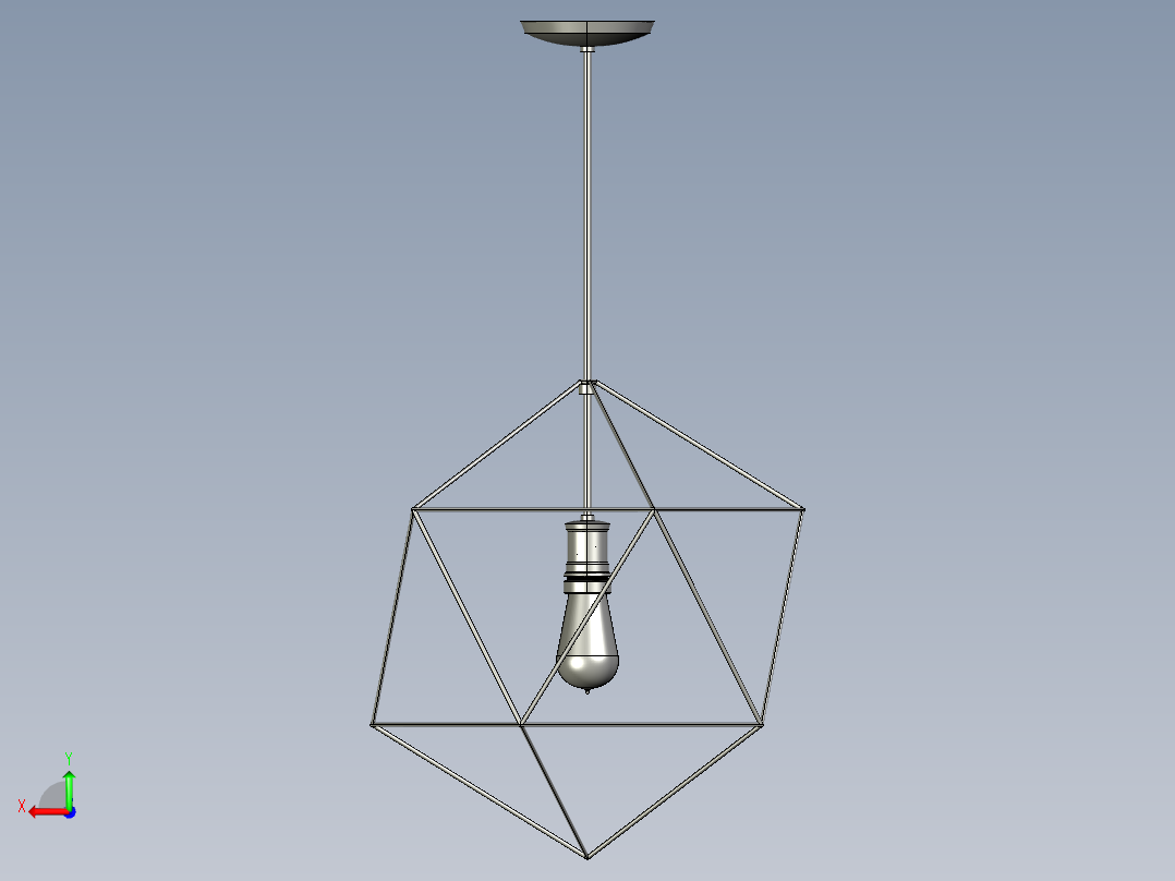 复古吊灯1后视图