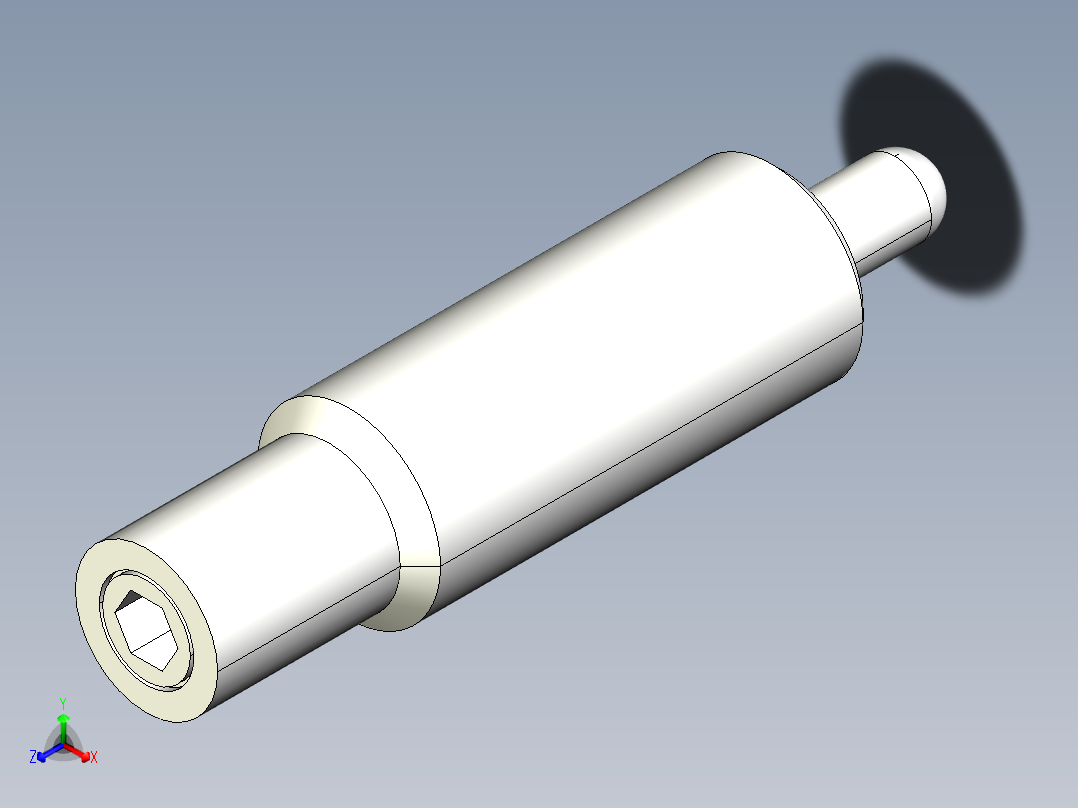 定位柱(輕荷重)2207-3D多系列多零件图纸模型主视图