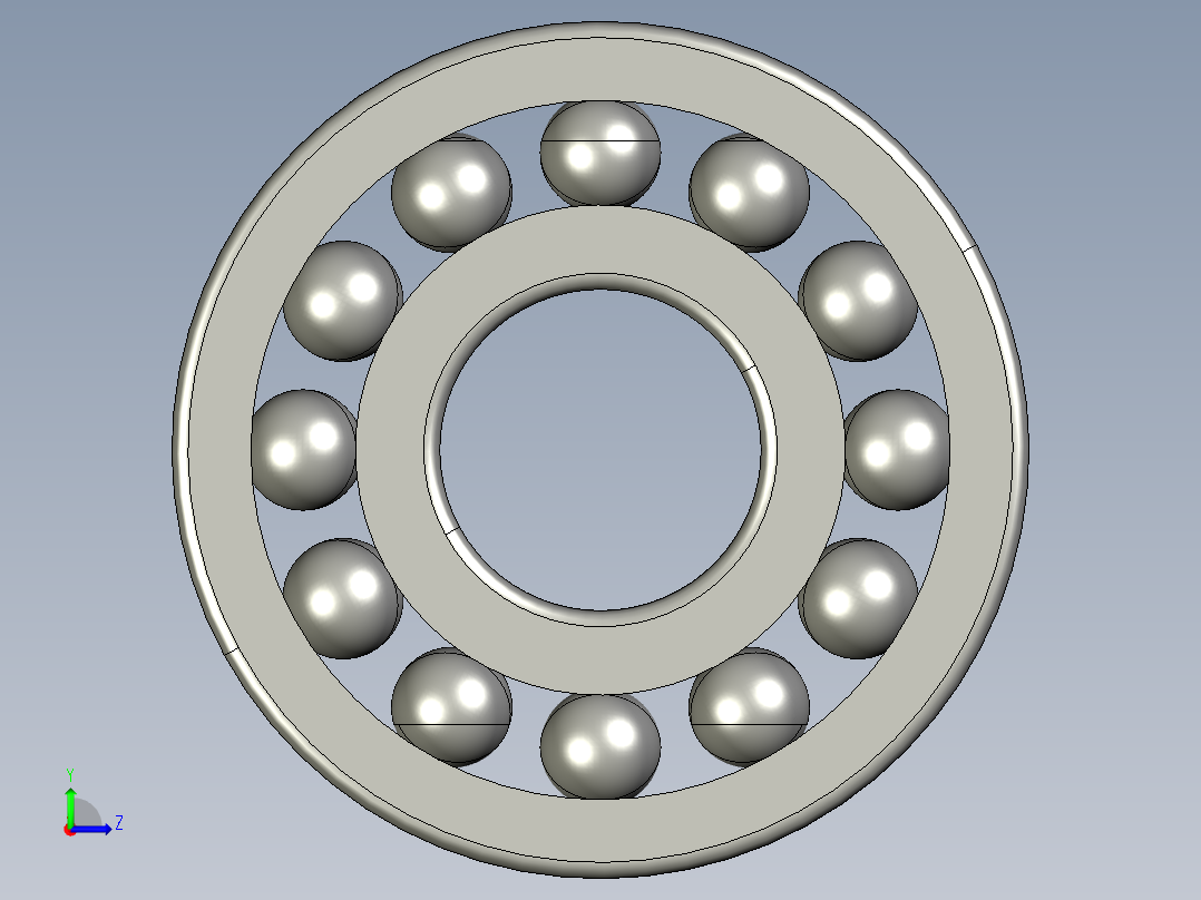 深沟球轴承6201左视图