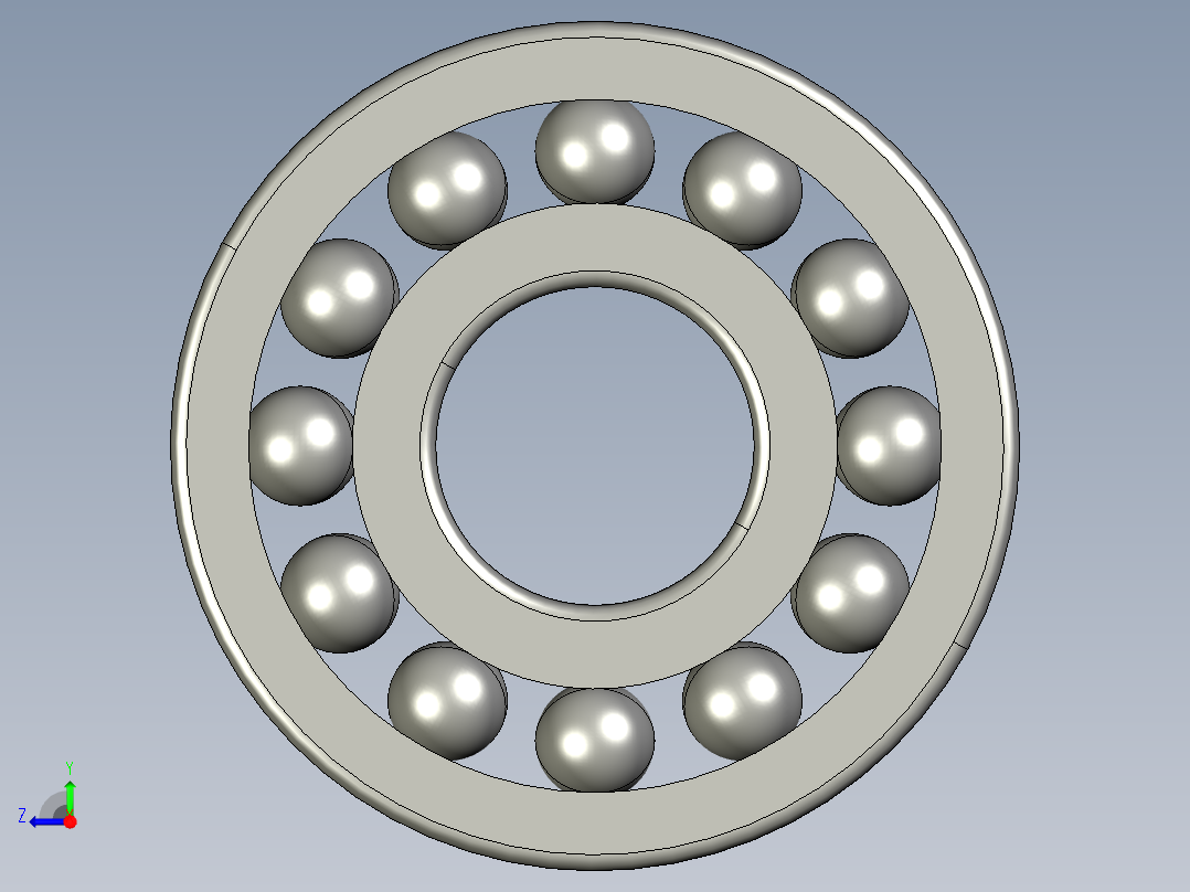 深沟球轴承6201右视图