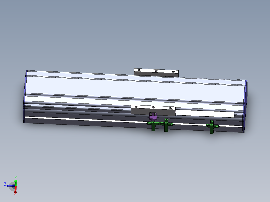 电动滑台模组SDM100内置模型主视图