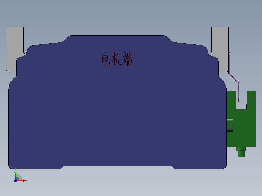 电动滑台模组SDM100内置模型前视图
