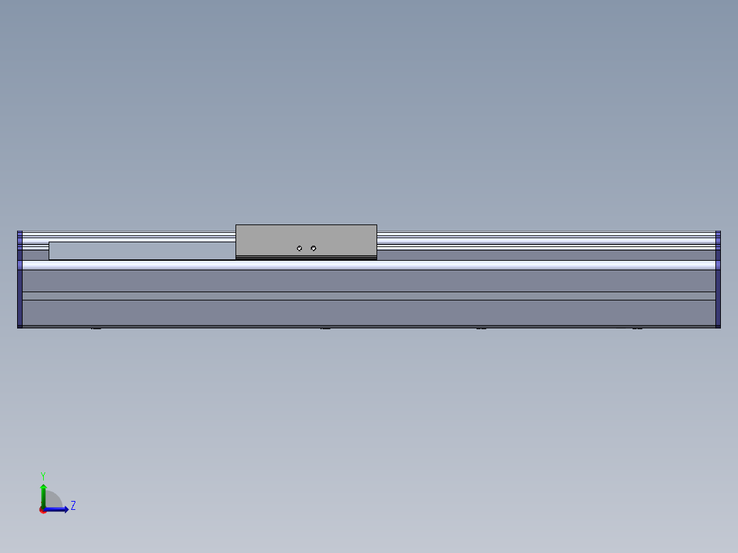 电动滑台模组SDM100内置模型左视图