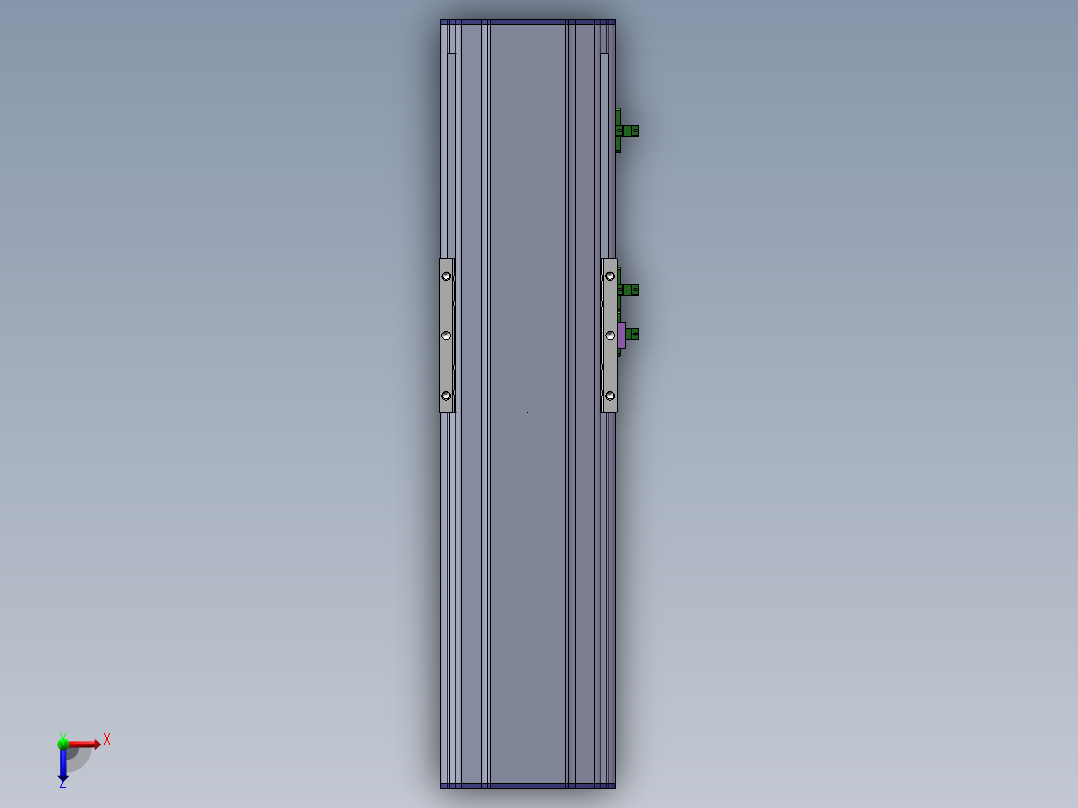 电动滑台模组SDM100内置模型俯视图
