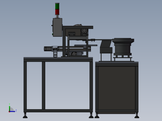 元件双振动盘凸轮机构自动包装机左视缩略图