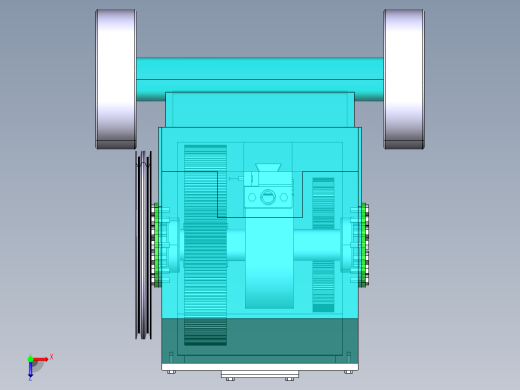 φ360齿轮齿条钢筋切断机的设计-含三维catia-没说明书俯视缩略图
