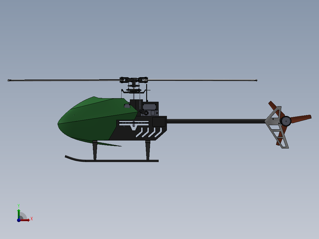 200 型遥控直升机前视图