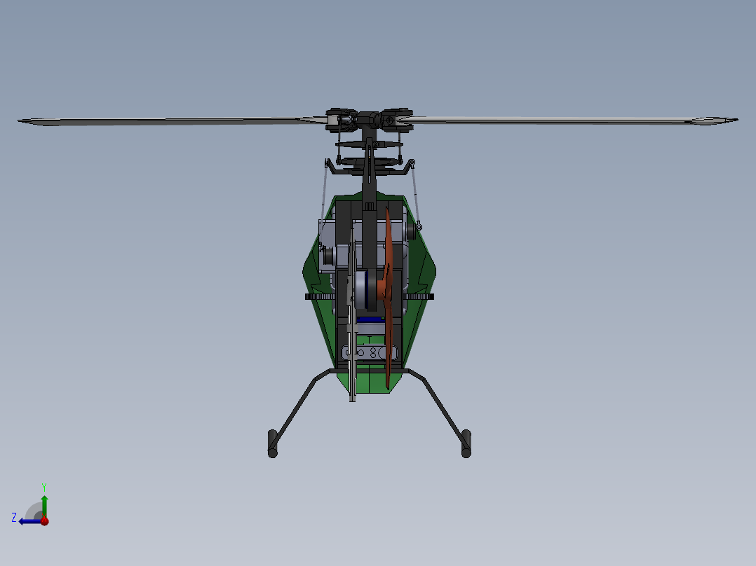 200 型遥控直升机右视图
