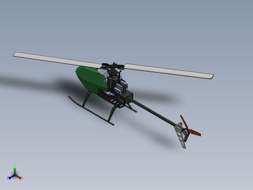 200 型遥控直升机正等轴测缩略图