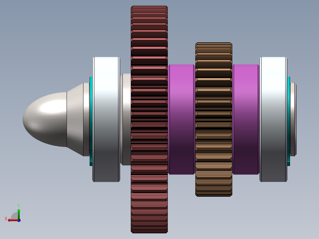 椭圆轴的设计与数控加工后视图