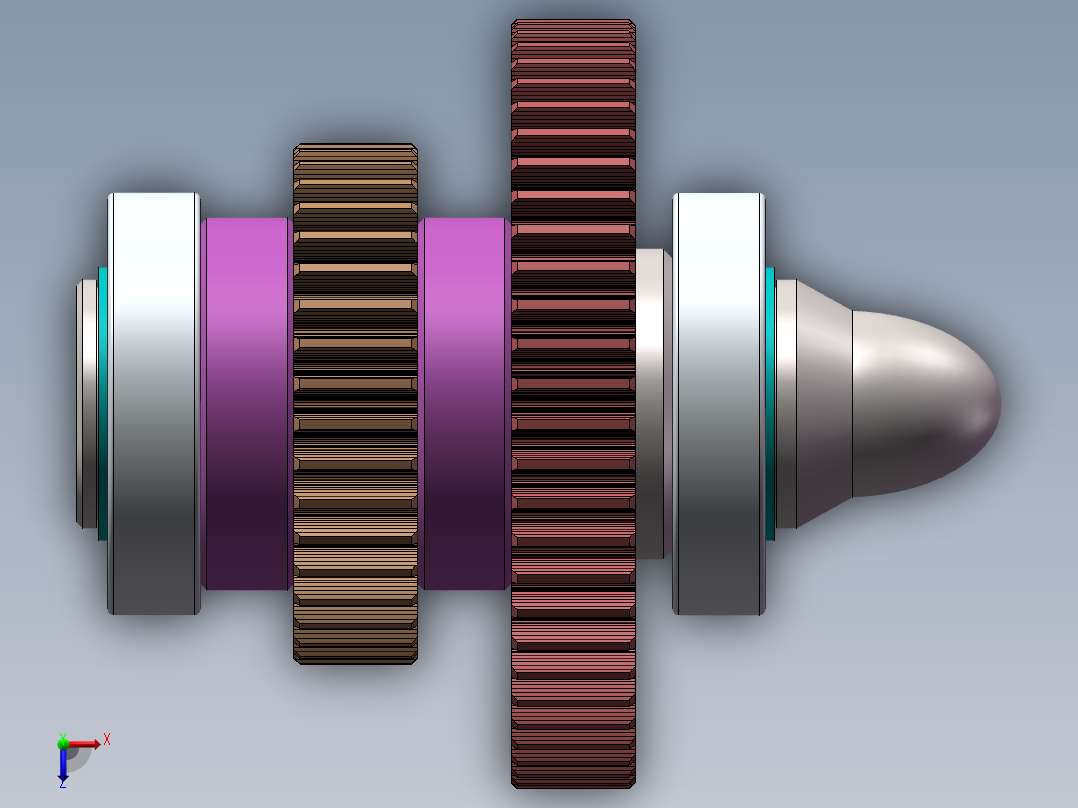 椭圆轴的设计与数控加工俯视图