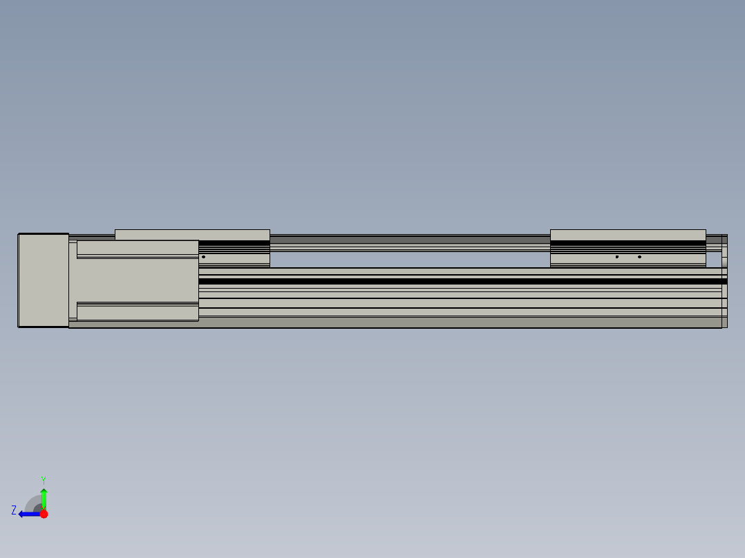 直线模组LHA170-S400-L设计图纸右视图
