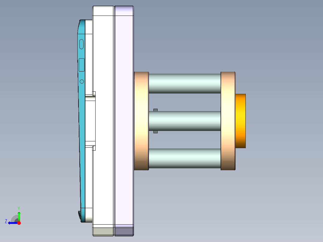 HAZEL-C笔记本CNC工装夹具三维模型-CNC4-0512右视图