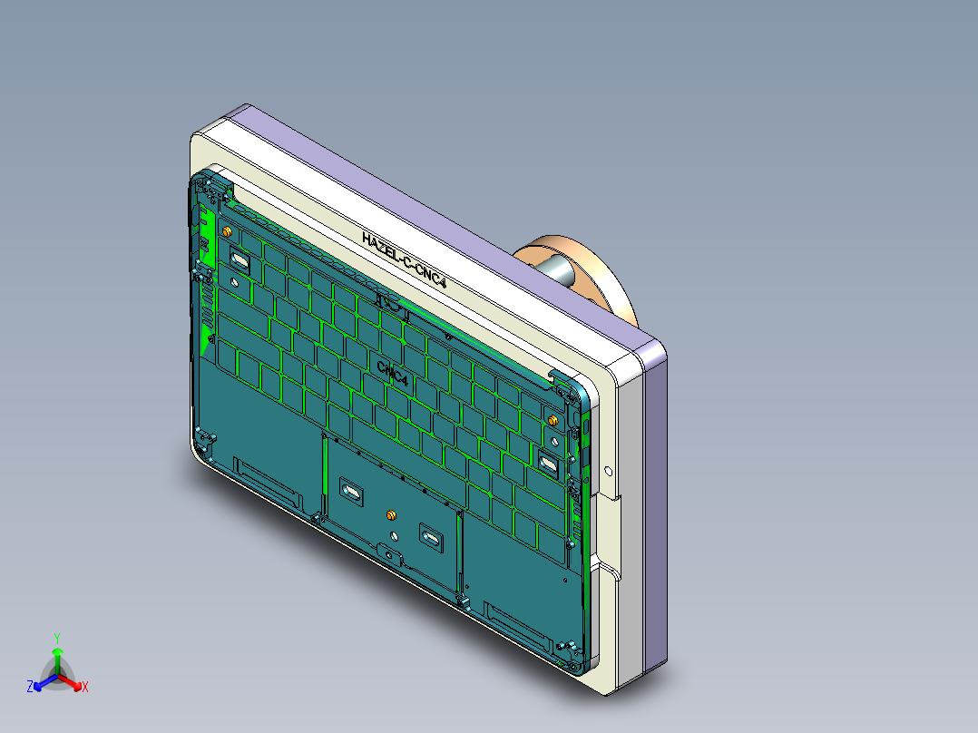 HAZEL-C笔记本CNC工装夹具三维模型-CNC4-0512正等轴测图