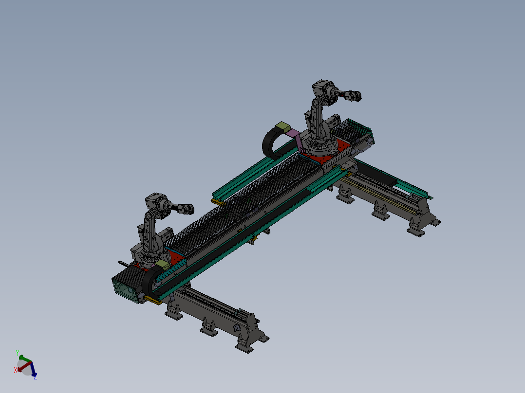 锻压机器人地轨sw18可编辑