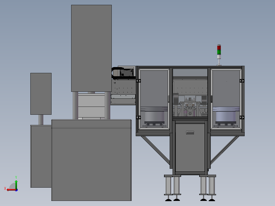 注塑机自动供端子机（sw14可编辑+工程图）后视图