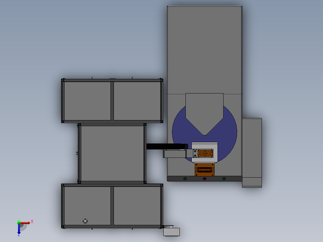 注塑机自动供端子机（sw14可编辑+工程图）俯视图