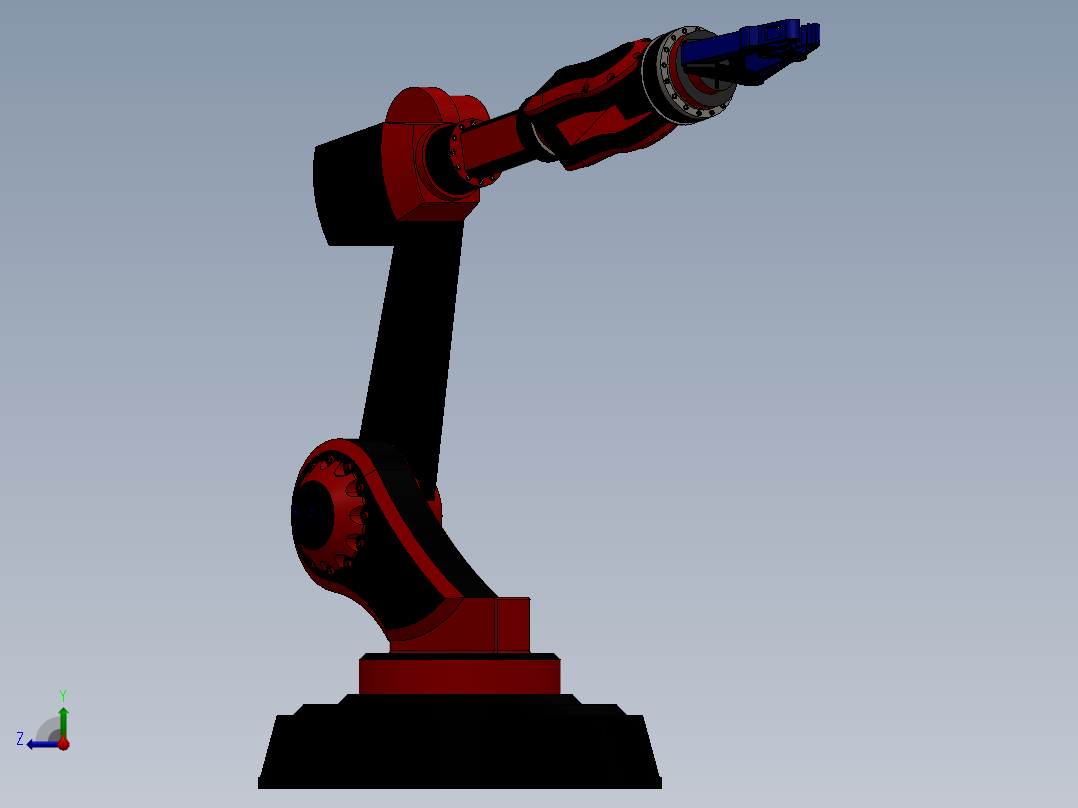 工业机械臂右视图