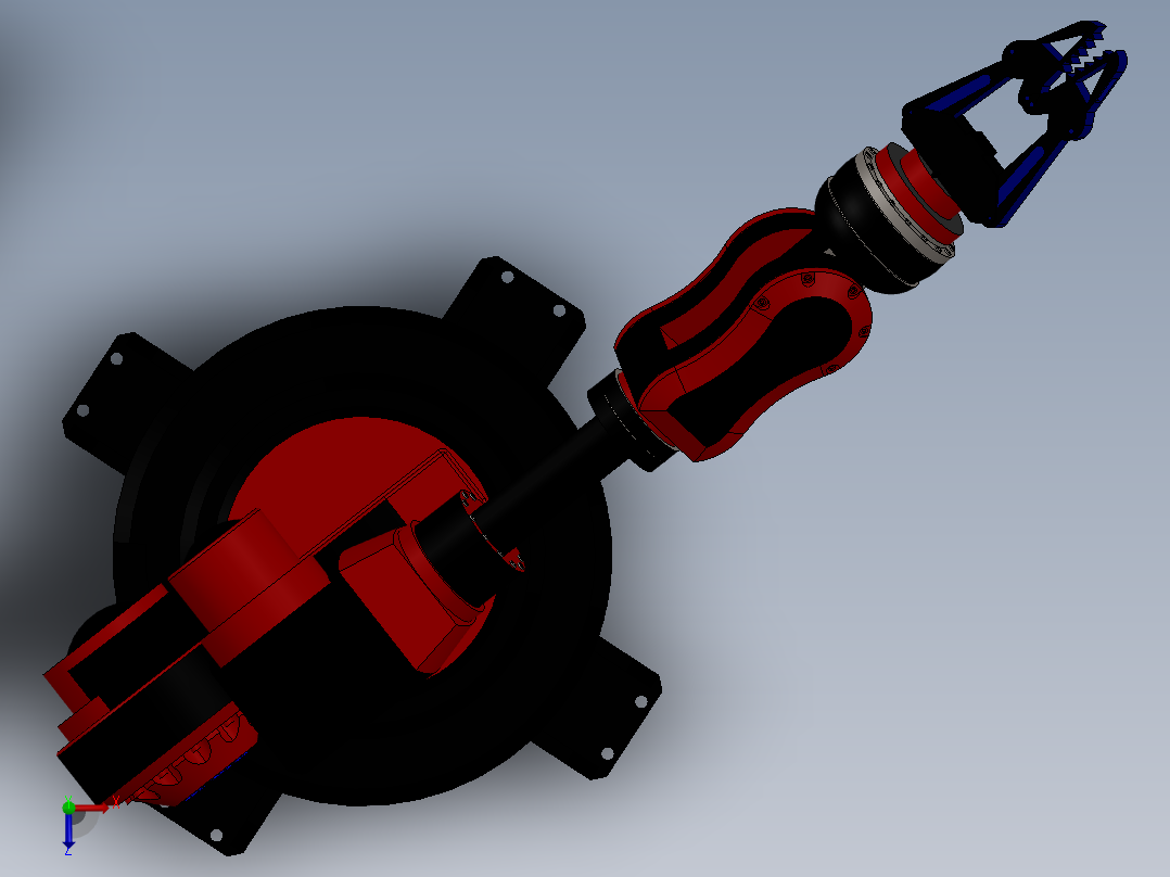 工业机械臂俯视图