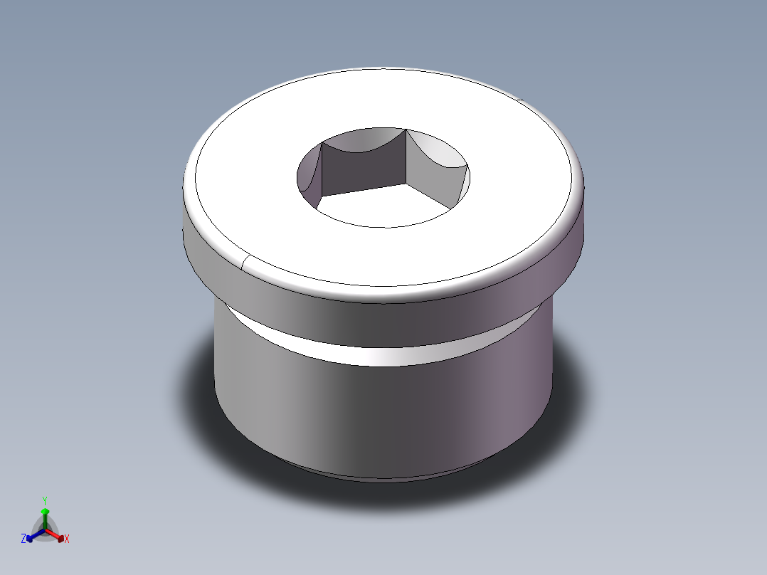 内六角螺堵、4WN-27WD正等轴测图