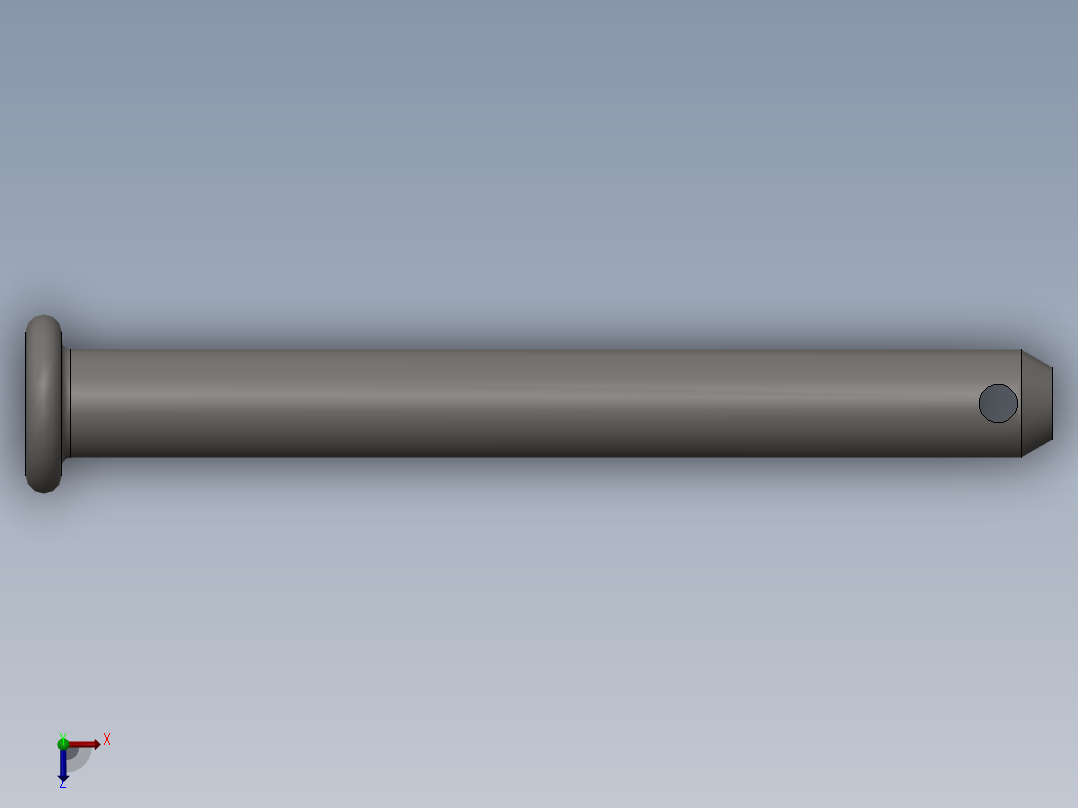 GB882-88 销轴B型6×55俯视图