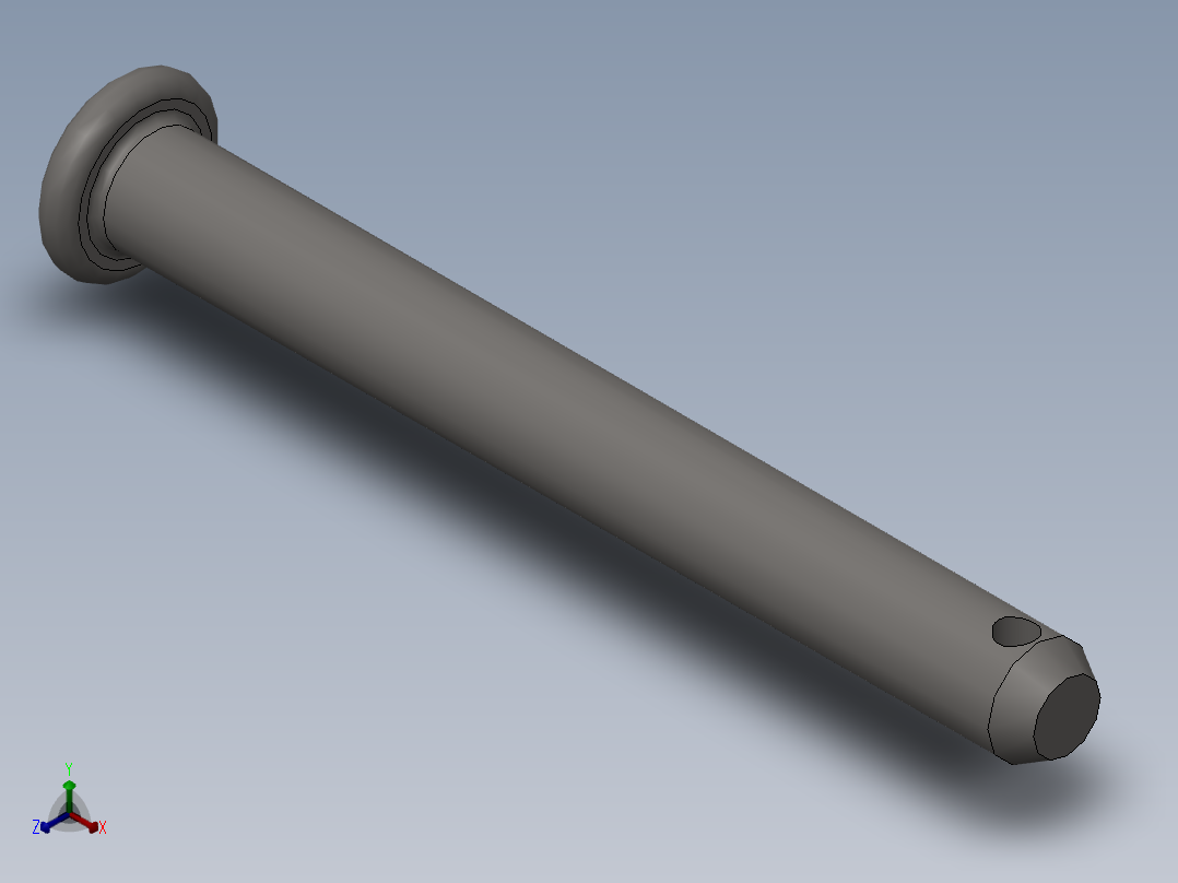 GB882-88 销轴B型6×55正等轴测图