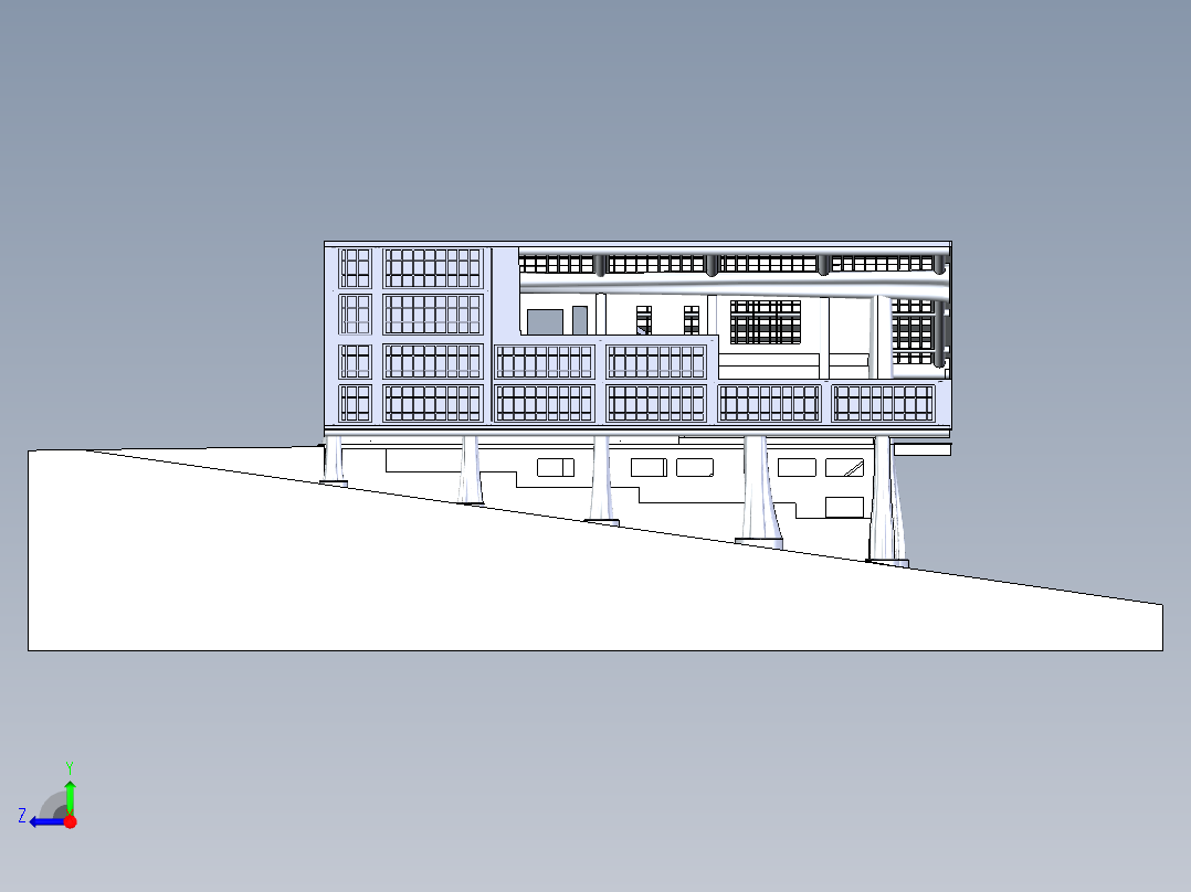 房子、建筑(10)右视图