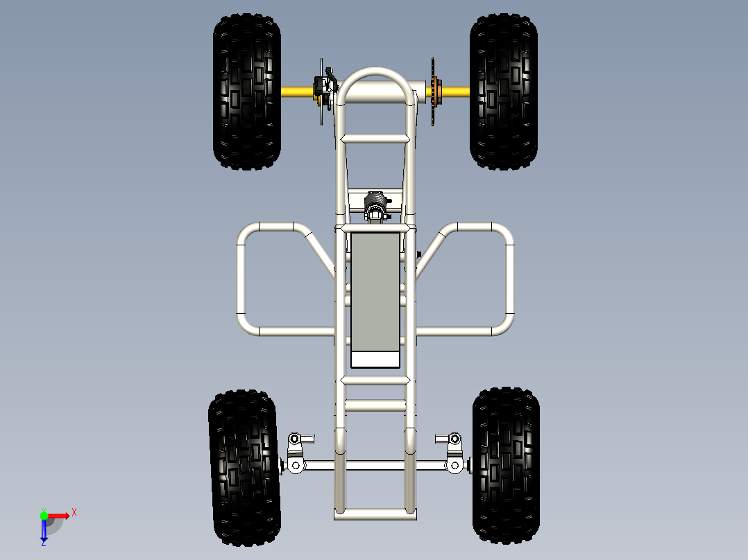 B3003819-迷你全地形车总成俯视图