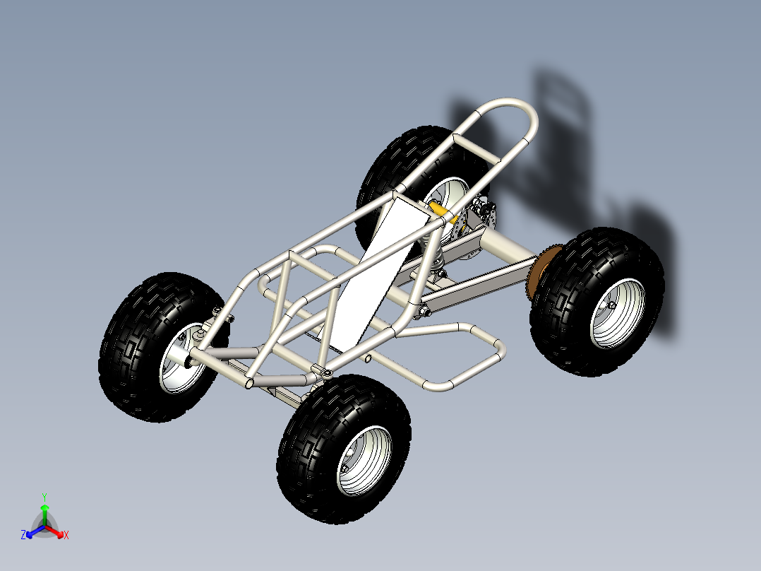 B3003819-迷你全地形车总成正等轴测图