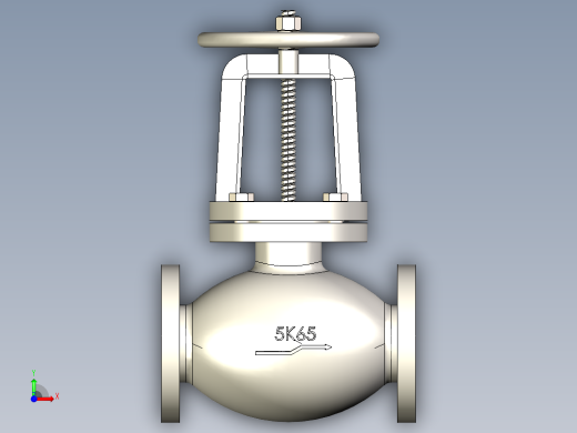 铸铁 铸钢截止阀 截止止回阀-JIS5K-65前视缩略图