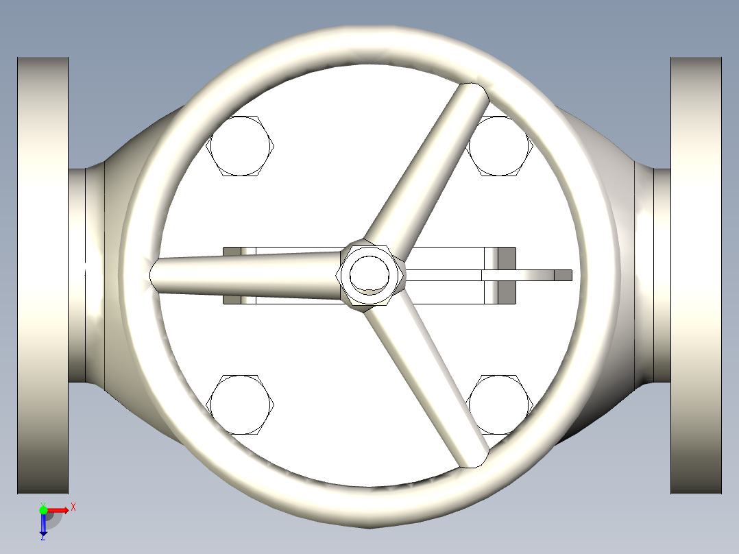 铸铁 铸钢截止阀 截止止回阀-JIS5K-65俯视图