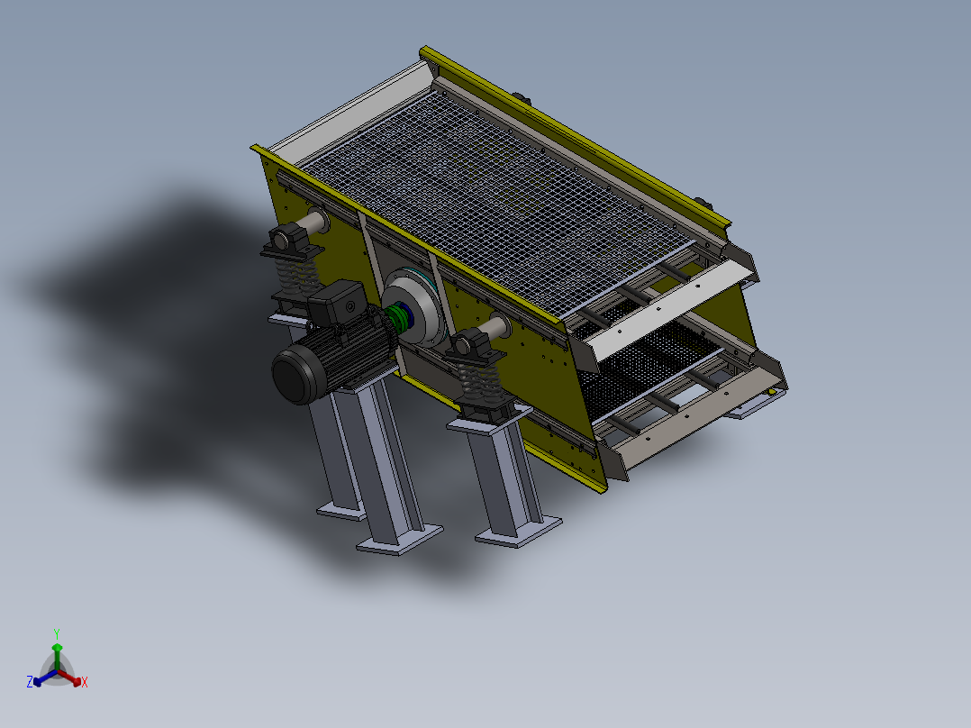 A3003886-振动筛 YA1220正等轴测图