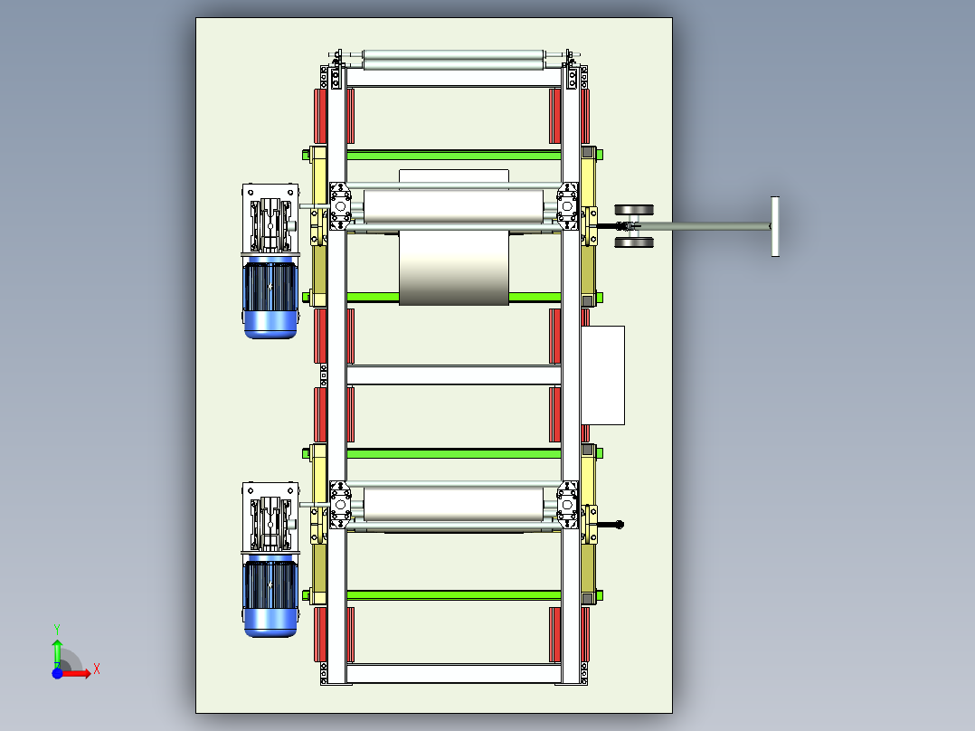A2004381-卷绕机卷绕聚合物片材前视图
