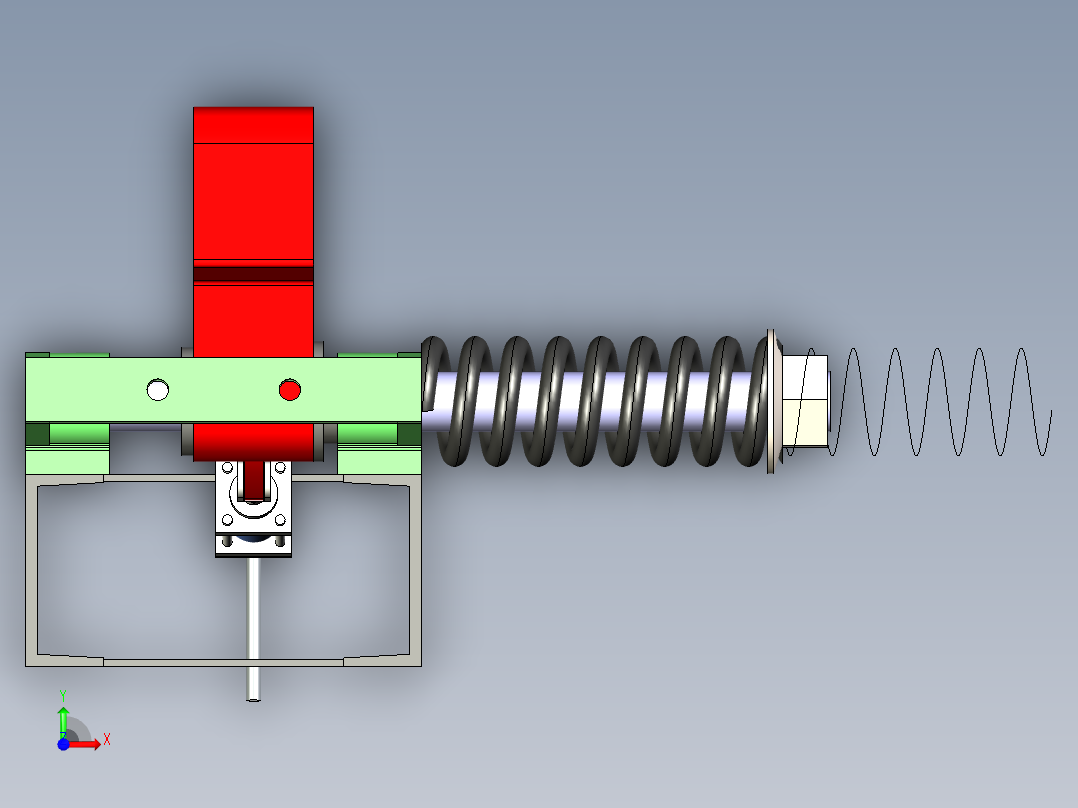 抱轨式阻车器前视图