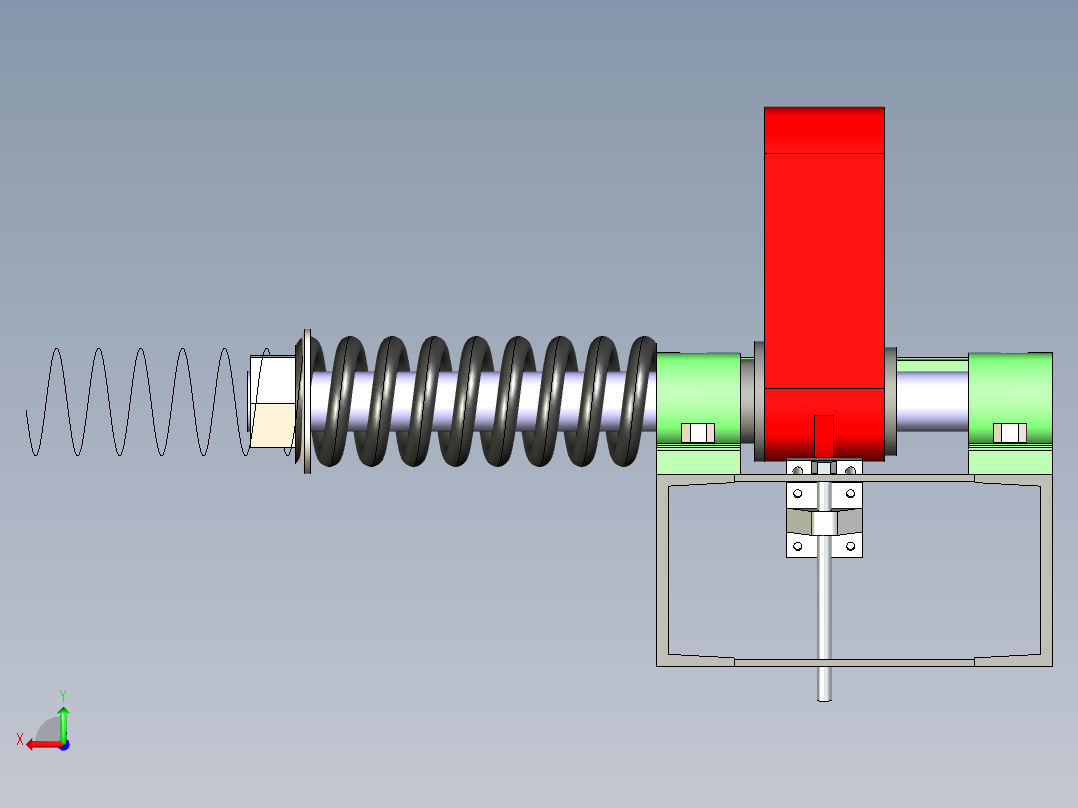 抱轨式阻车器后视图