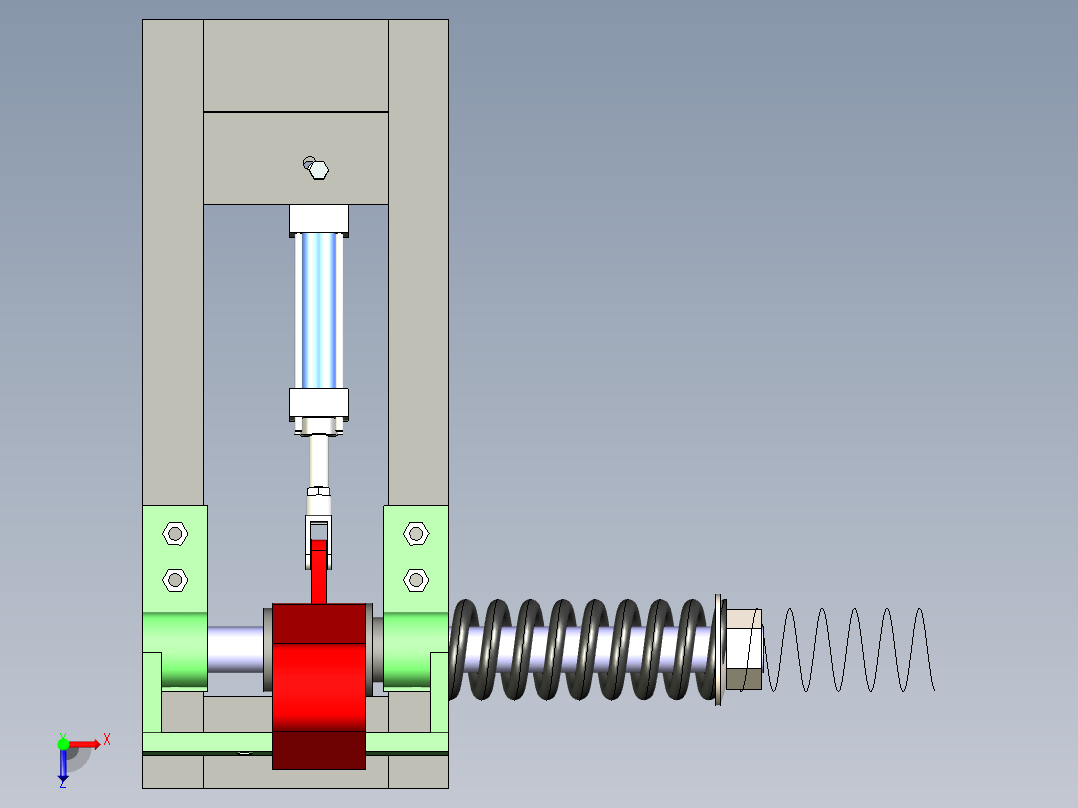 抱轨式阻车器俯视图