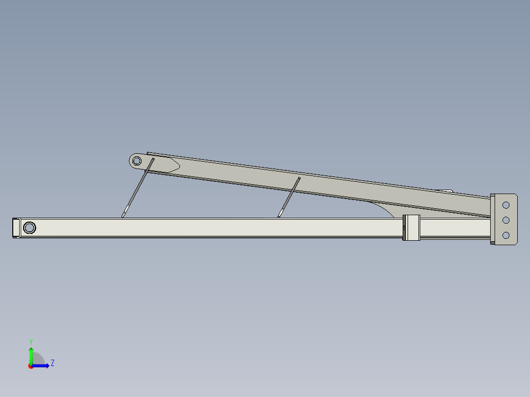 B2004297-拖拉式耕耘机左视图