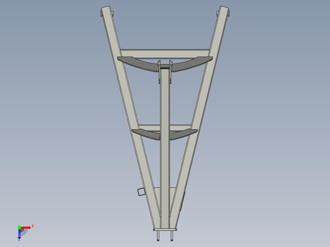 B2004297-拖拉式耕耘机俯视图