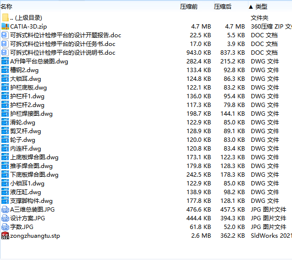 可拆式料位计检修平台的设计含开题、CATIA三维及17张CAD图