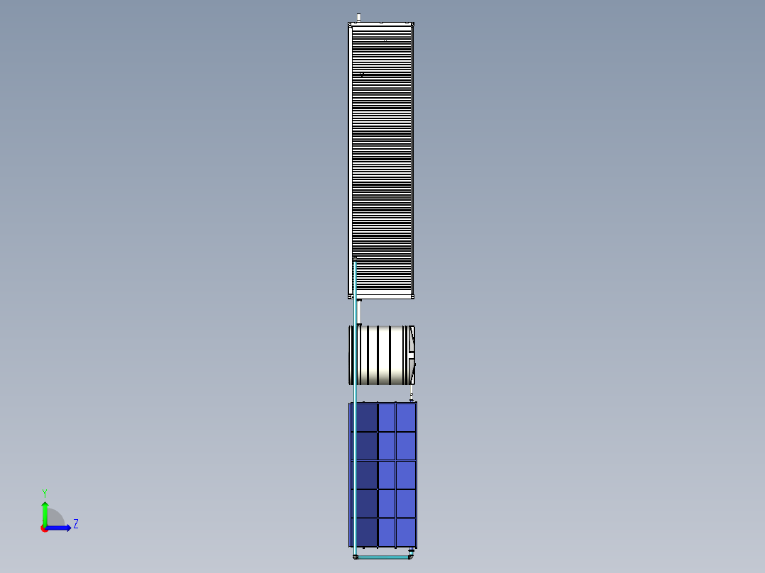 40KL水处理厂40kl-water-treatment-plant-模型格式为 stp左视图