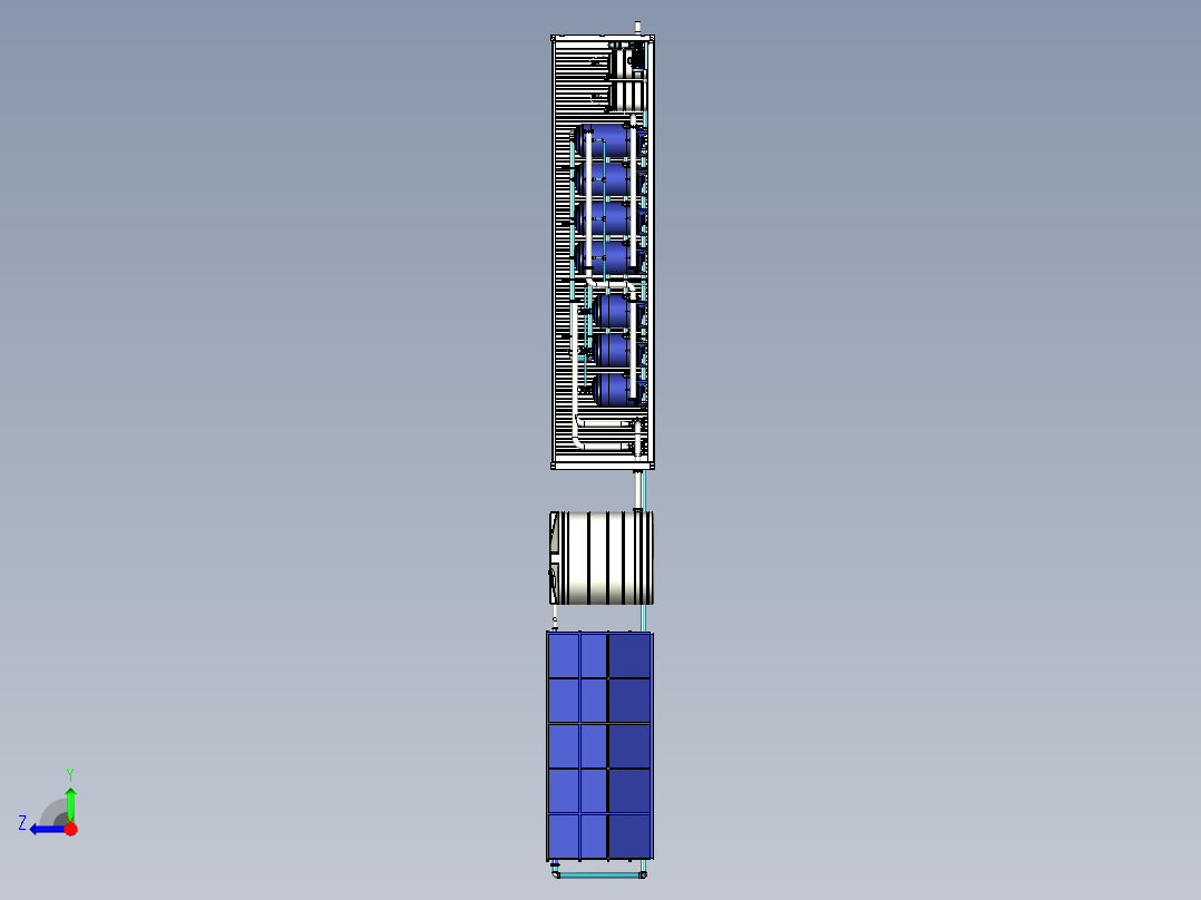 40KL水处理厂40kl-water-treatment-plant-模型格式为 stp右视图
