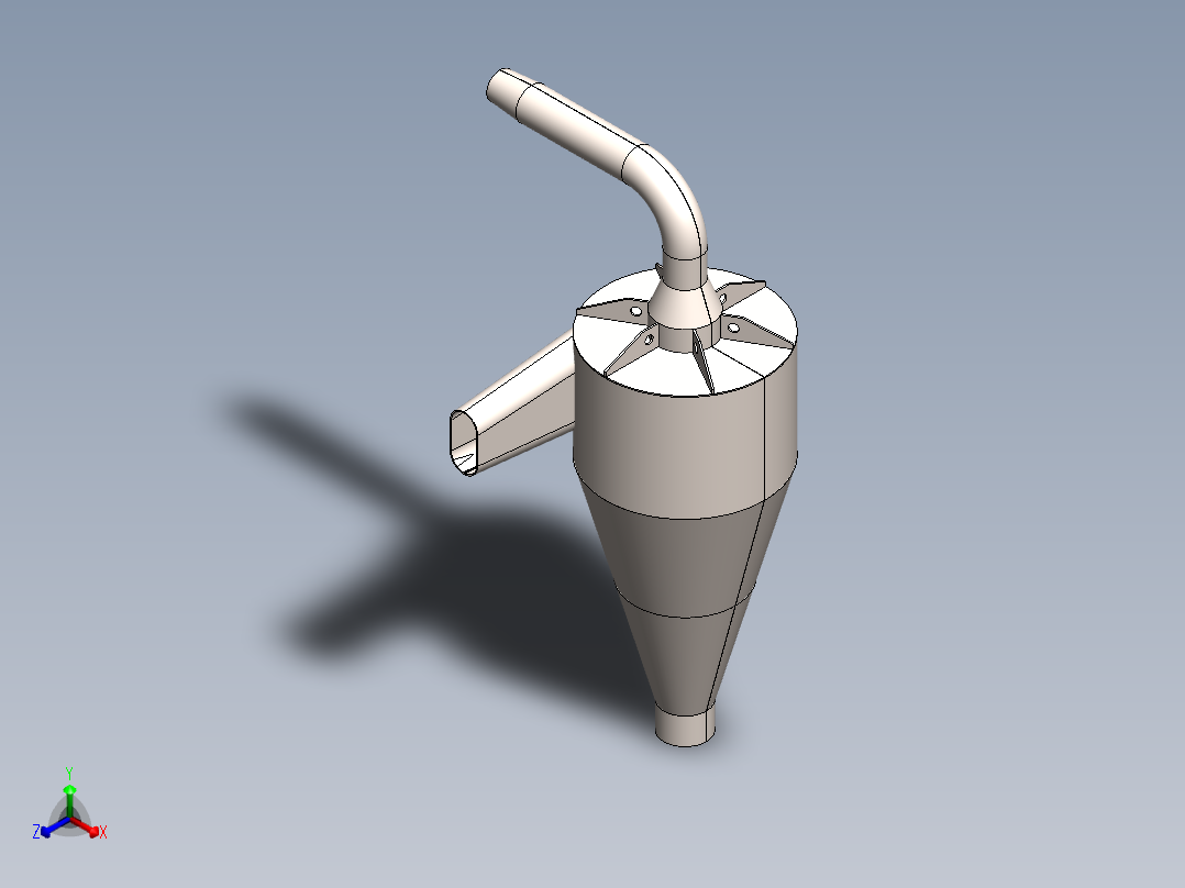 工业旋风正等轴测图