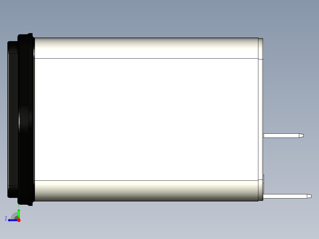 带电源开关的IEC连接器右视图