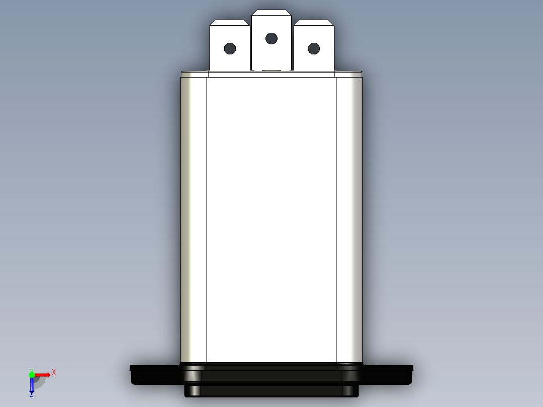 带电源开关的IEC连接器俯视图