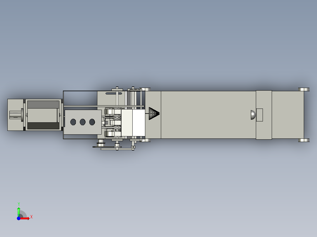 竹筷冲坯成型机前视图