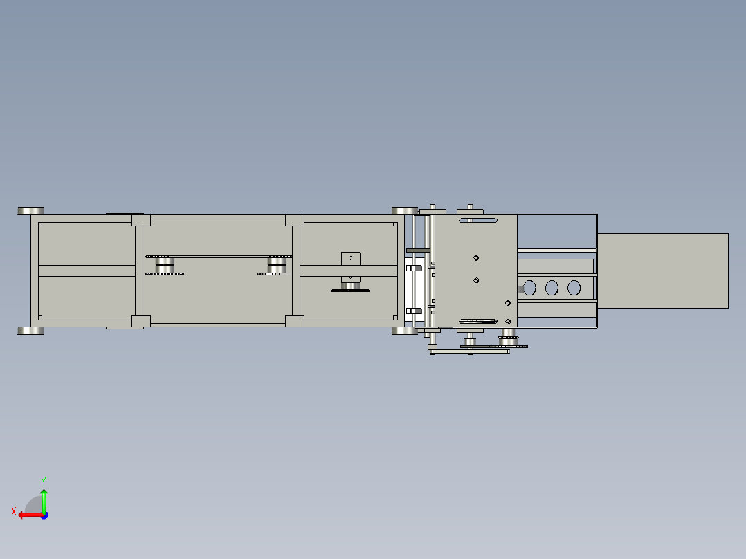 竹筷冲坯成型机后视图