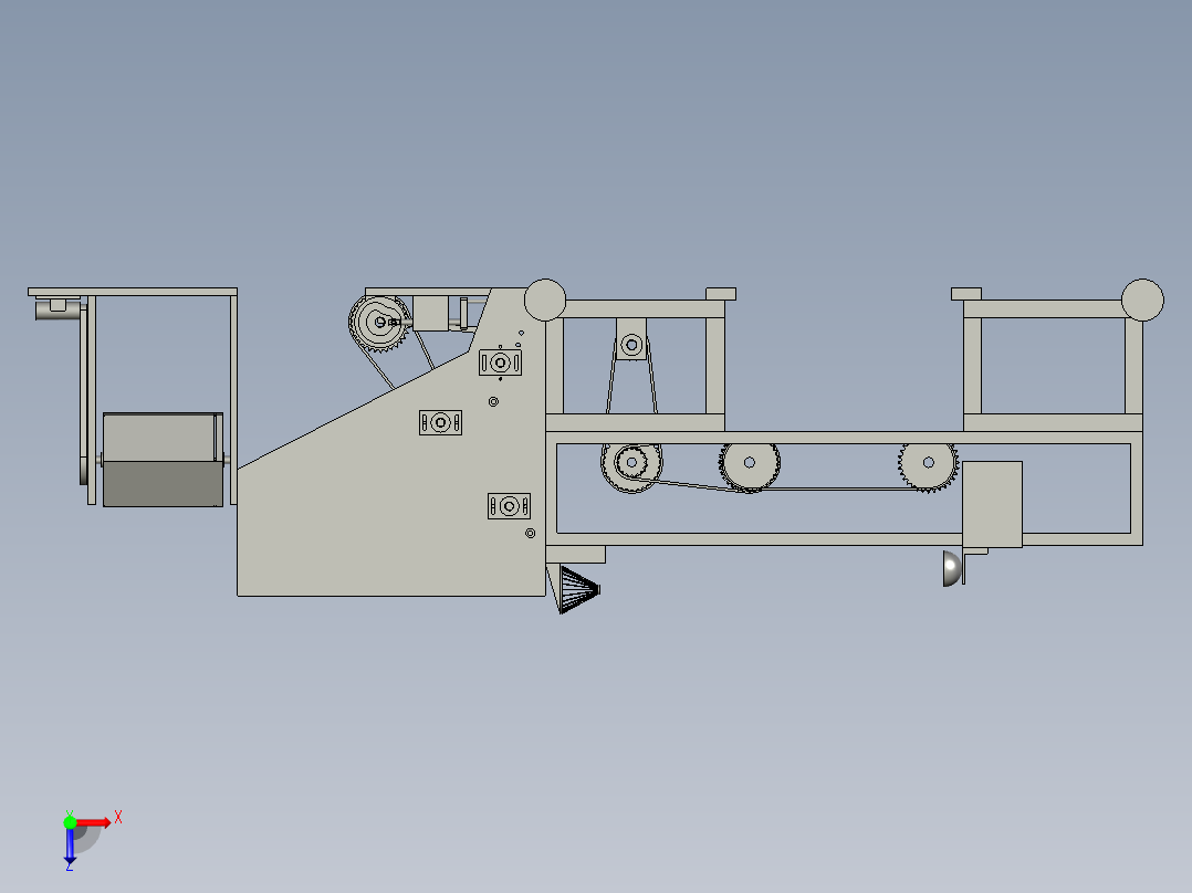 竹筷冲坯成型机俯视图